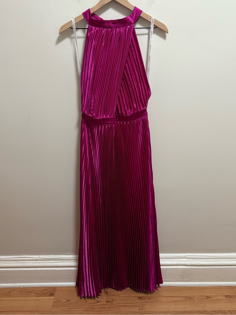 L’idee renaissance gown grape magenta pink formal black tie wedding guest dress - Picture 7 of 12